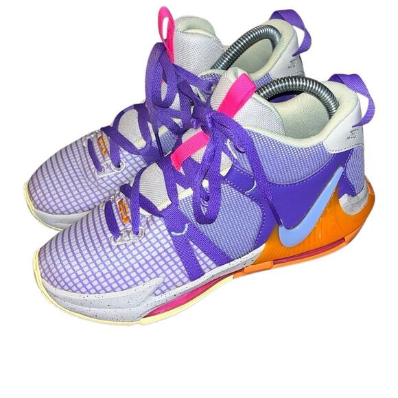 Nike Other - LN Nike LeBron Witness 7 GS Action Grape/Orange Shoes DQ8650-101 Youth Size 5.5